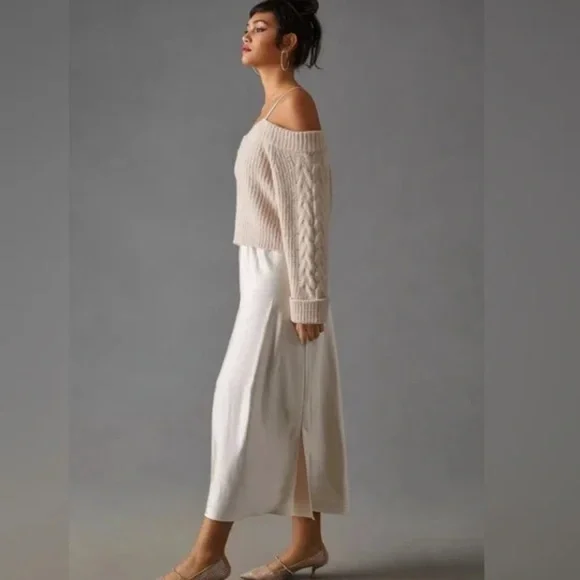 NWOT Anthropologie Mare Mare Layered Sweater Slip Dress - Picture 9 of 14